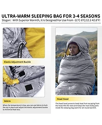 Naturehike Ultralight Down Sleeping Bag, 650FP, 3-4 Season, Adults, 32-42, Waterproof, Compact, Camping