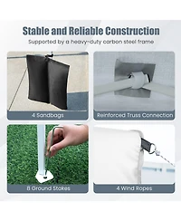 Mecale 6.5x6.5 ft Pop-Up Canopy Tent with 4 Sidewalls and Wheeled Carry Bag