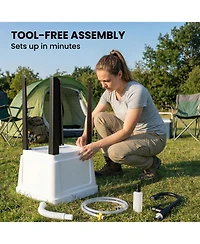 Outsunny Utility Sink Laundry Tub, Freesding Laundry Sink,