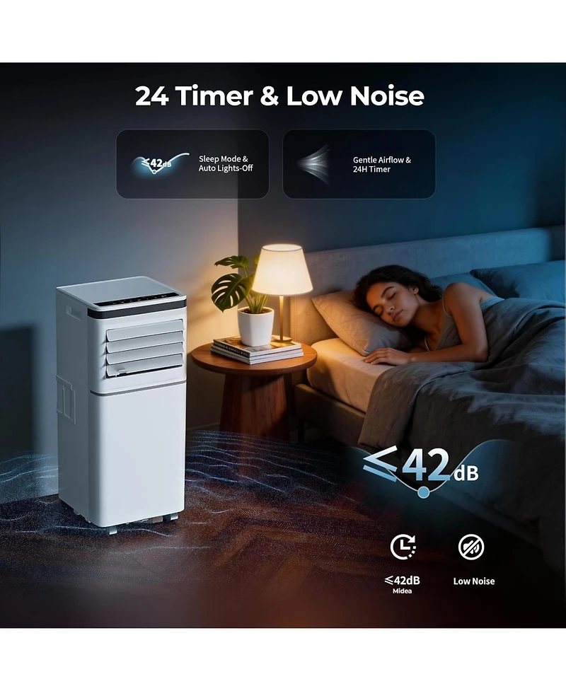 Cowsar 10,000 Btu Portable Ac, 3-in-1, Timer, Sleep, Remote