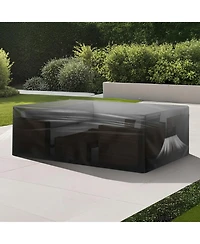 Gouun 420D Heavy Duty Waterproof Rectangular Patio Furniture Cover, 130 x 84 x 28