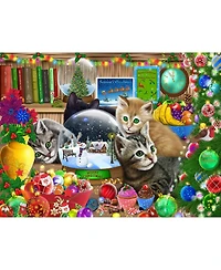 SunsOut Snow Globe Kitten 1000 piece Jigsaw Puzzle for Adults Christmas