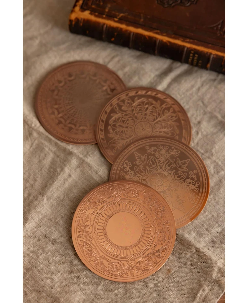 Coppermill Kitchen, Cmk Vintage Inspired Coasters Set - Set of 4