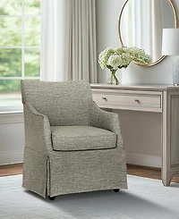 Martha Stewart Collection London 25" Upholstered Skirted Dining Arm Chair