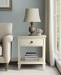 Madison Park Signature Victoria 24" One-Drawer Wood Bedside Table