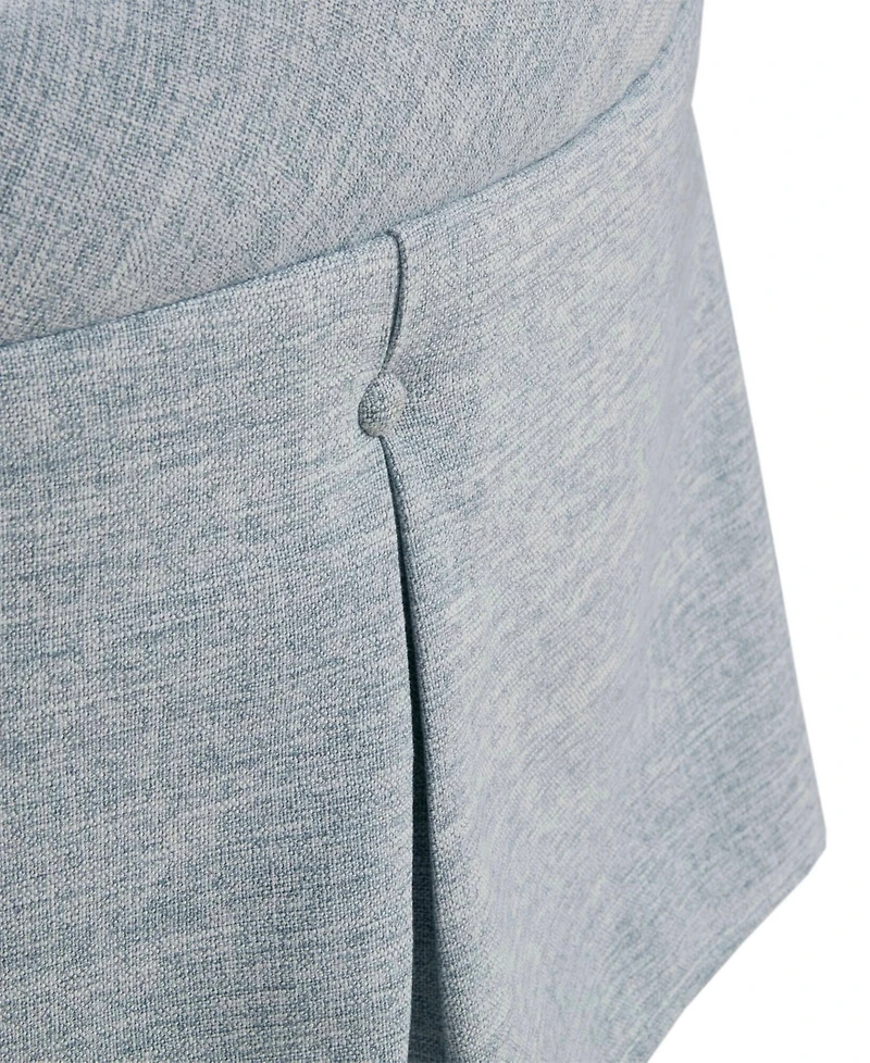 Martha Stewart Collection Terri 32" Skirted Tufted Round Ottoman