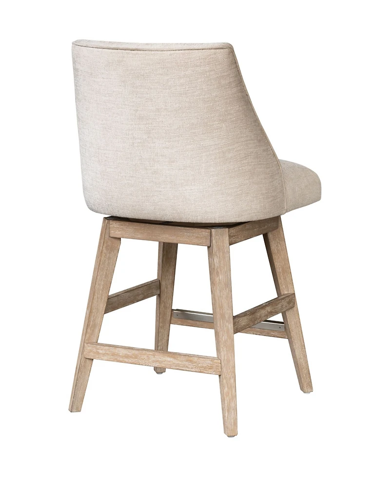 Martha Stewart Collection Winfield 38" Upholstered Fabric Swivel Counter Stool