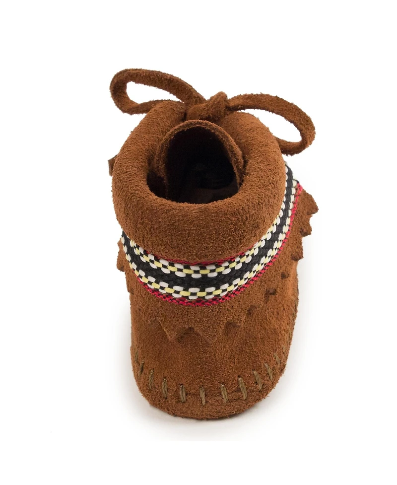 Minnetonka Baby Suede Braid Booties