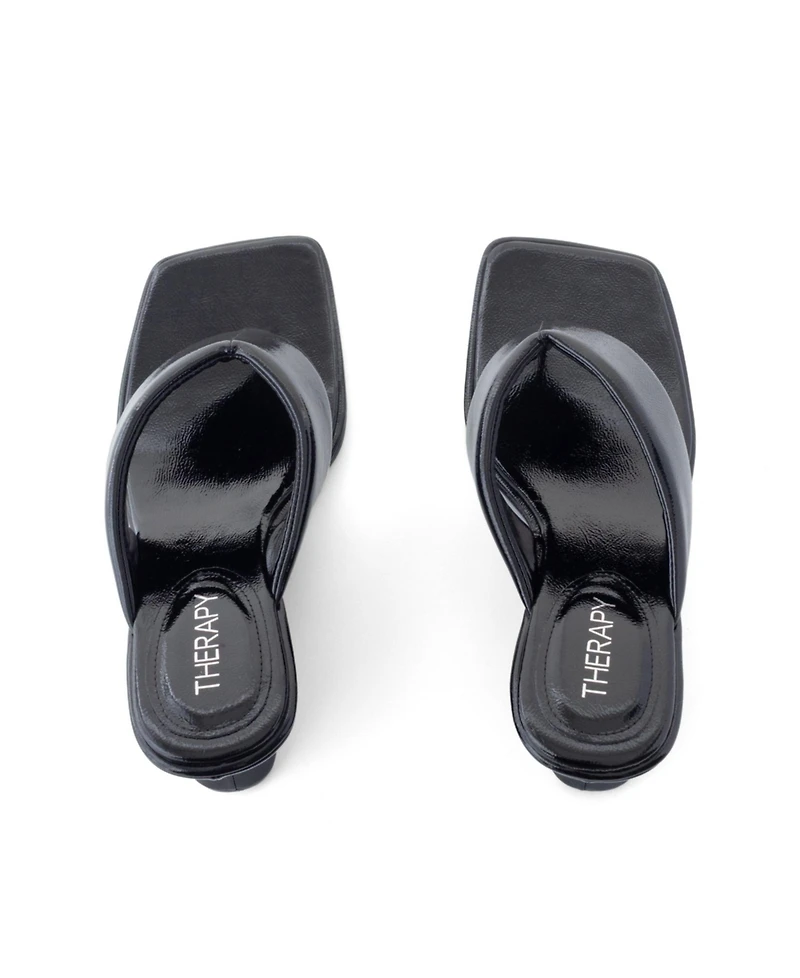Therapy Australia Women's Lennox Square Toe Wedge Thong Heel