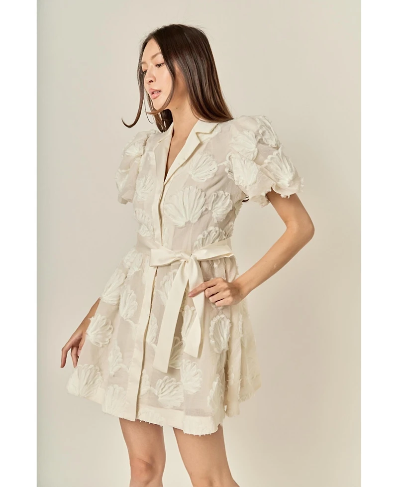 English Factory Women's Shell Mini Shirt Dress
