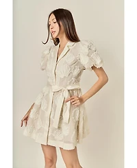 English Factory Women's Shell Mini Shirt Dress