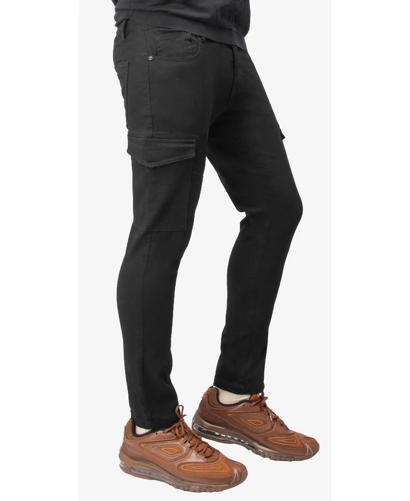 X-Ray Men's Slim Fit Commuter Chino Pant with Cargo Pockets