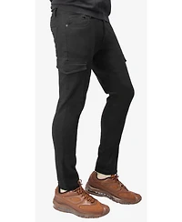 X-Ray Men's Slim Fit Commuter Chino Pant with Cargo Pockets