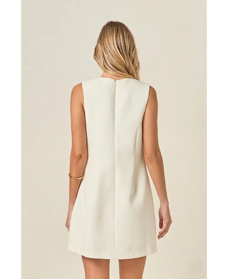 English Factory Women's Pearl Heart Mini Dress