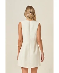 English Factory Women's Pearl Heart Mini Dress