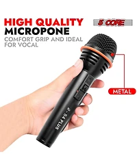 5 Core Microphone 3Pc Dynamic Vocal Handheld Mic Cardioid Singing Karaok Microfono w On Off Switch