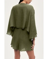 Nocturne Women's Cropped Boat-Neck Blouse