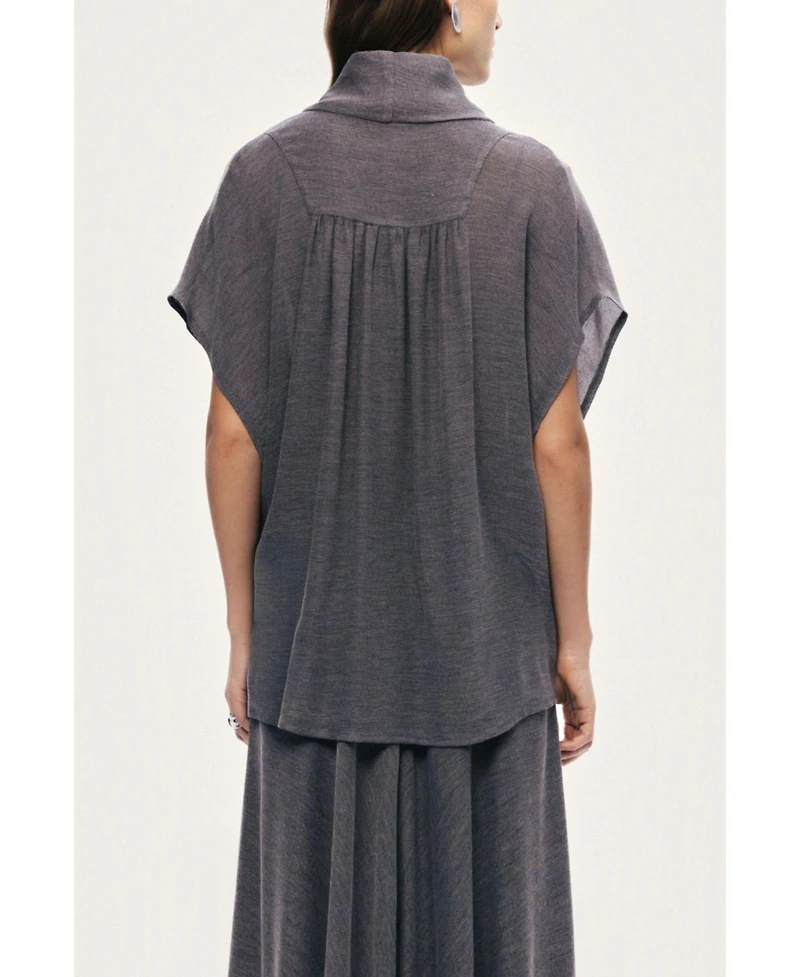 Nocturne Women's Draped Wrap Blouse