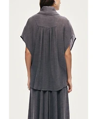 Nocturne Women's Draped Wrap Blouse