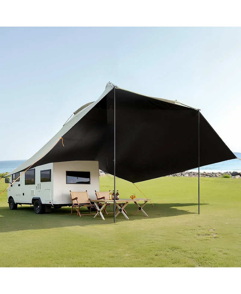 Gouun 10 x 7 ft Vehicle Side Awning with UV50 Plus Sun Protection