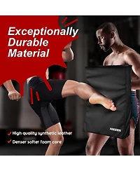 Hikeen Kick Shield Muay Thai Pads, Denser Softer Foam Kick Boxing Pads for Mma Martial Arts, Karate, Taekwondo, Punching, Foot, Knee and Elbow Target