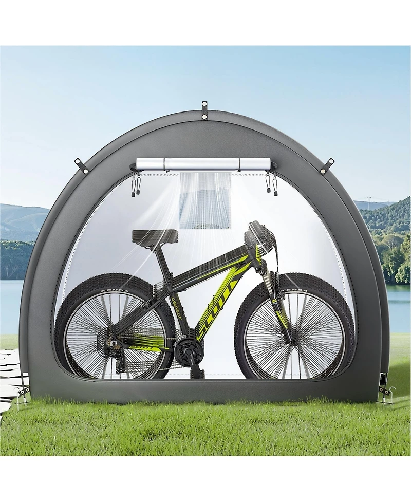 Gouun Outdoor Bike Storage Tent for 4 to 5 Bicycles with Dual Doors