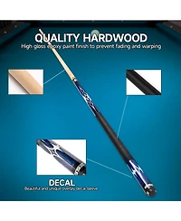 Gse Games & Sports Expert 58" 2-Piece Canadian Maple Hardwood Billiard Pool Cue Stick - 21oz