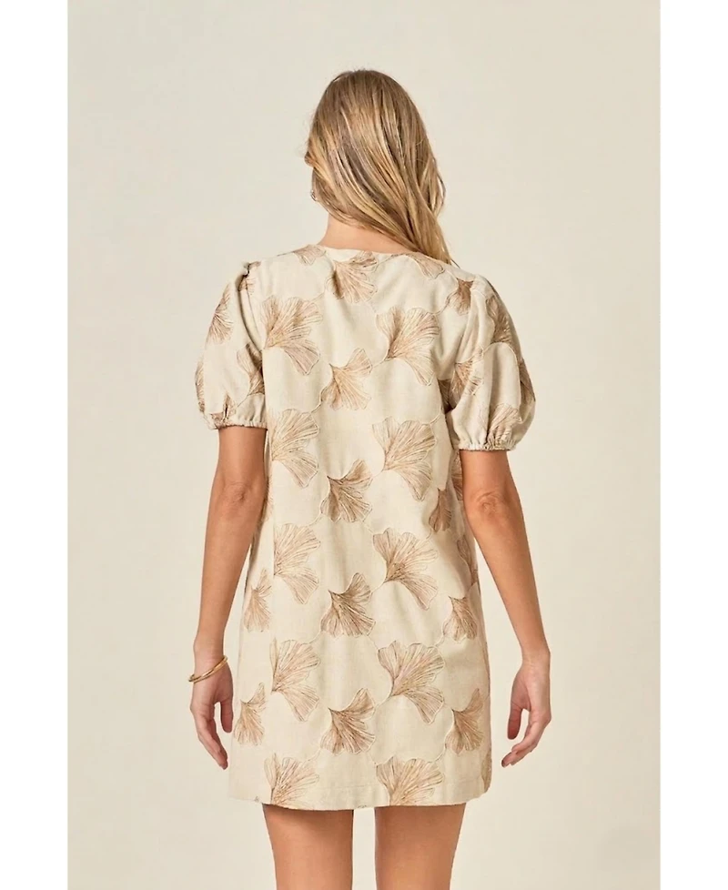 English Factory Women's Embroidery detail mini dress