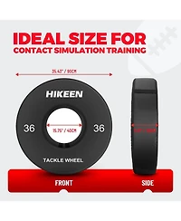 Hikeen Football Tackle Wheel Dummy Denser Softer Foam Tackling Dummies for Football Youth - Tackling Wheel with Straps (1PCS)
