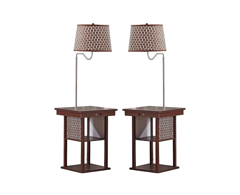 Madison Led Table & Lamp Combo with Charging Usb Ports, Set of 2