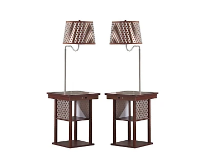 Madison Led Table & Lamp Combo with Charging Usb Ports, Set of 2