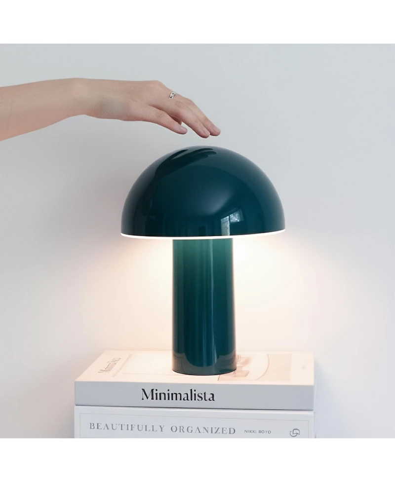 Brightech Celia Portable Led Table Lamp with Dome Mushroom Shade