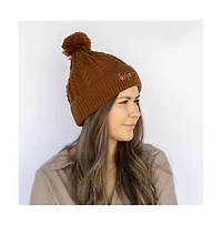 Headbands of Hope Women's Cable Knit Pom-Pom Beanie