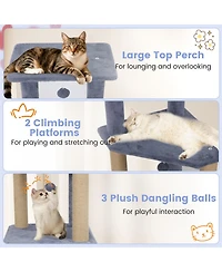 Cozito Cat Tree 64 in with 2 Condos and Jute Scratching Posts