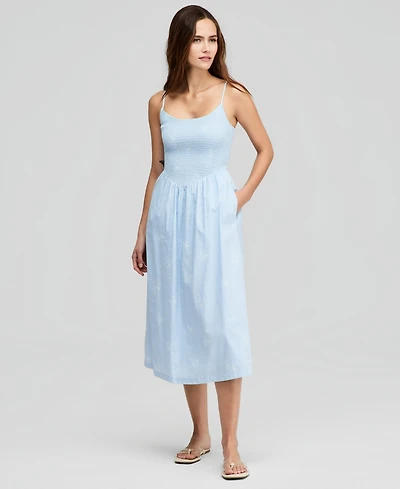 And Now This Women's Cotton Smocked Maxi Dress, Macy's Exclusive