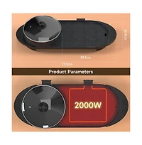 Artudatech Portable 2-in-1 Electric Hot Pot and Bbq Grill - Non-Stick Teppanyaki Pan