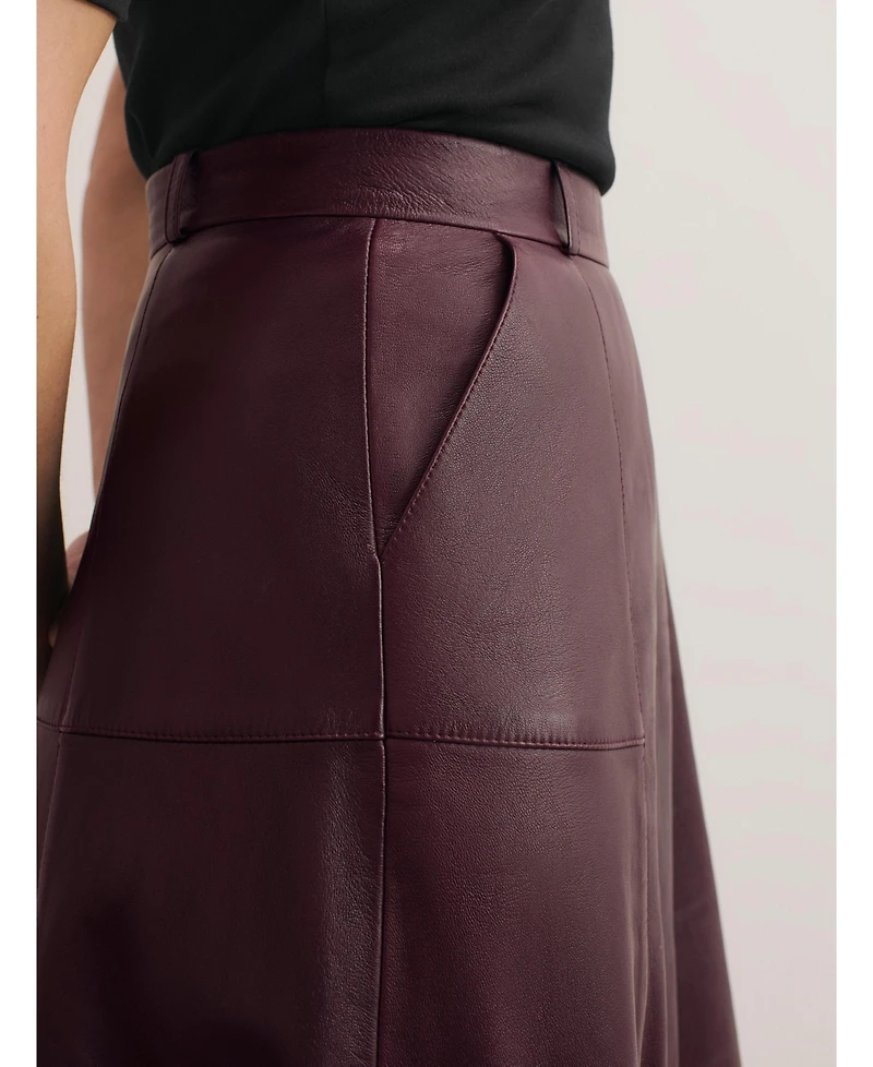The Fold Women's Andalo Leather Skirt