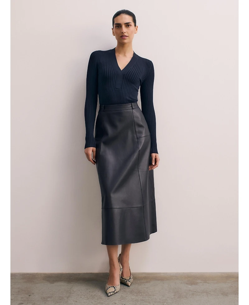 The Fold Women's Andalo Leather Skirt