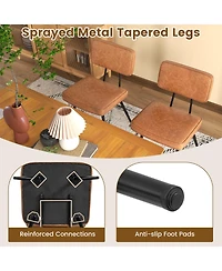 Sugift Dining Chair Set of 2 with Padded Backrest and Seat