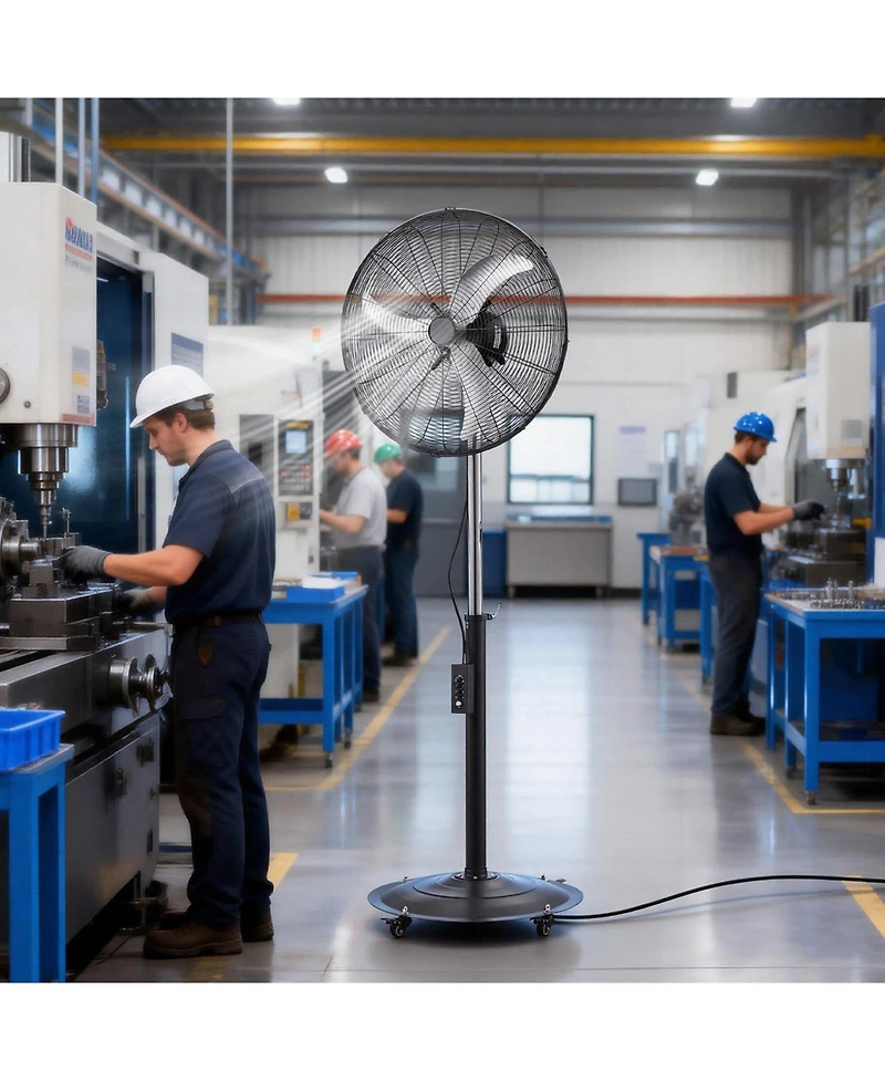 Mecale Inch Industrial Wall Mount Fan Cfm High Velocity 3-Speed