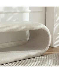 Streamdale Furniture Chenille Upholstered Bench with Iron Frame