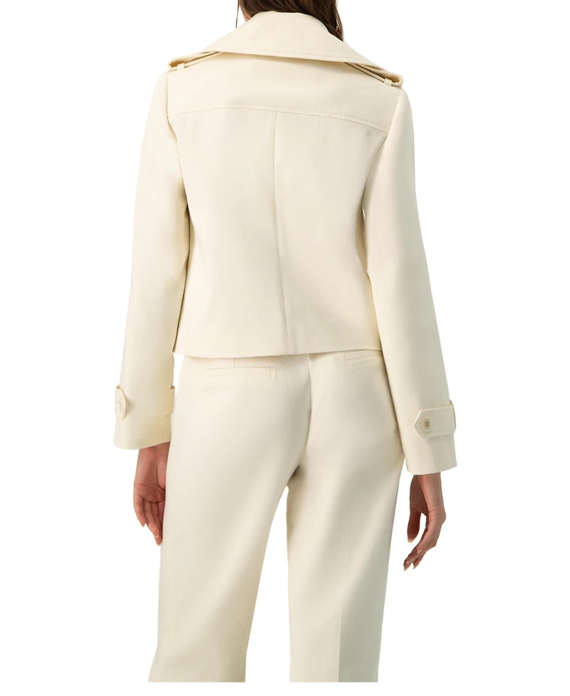 Ivonne Women's Short Cotton Trench Coat