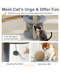 Cozito Cat Tower 47 inch with Cat Nest and Scratching Posts