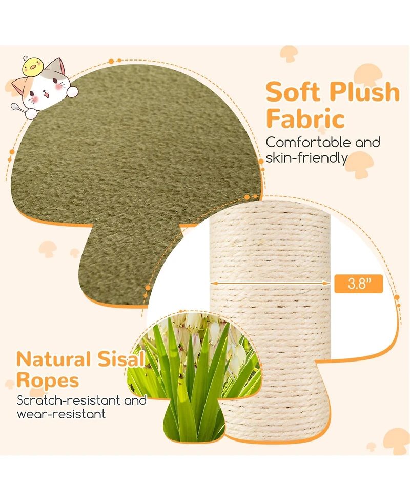 Cozito Cat Tower 35 in with Sisal Posts Condo Padded Platforms