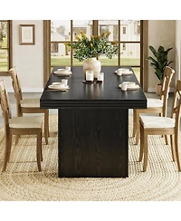 Tribesigns Farmhouse Dining Table for 6, Kitchen Table, Modern Dinner