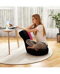 Sugift Floor Comfy Gaming Leisure Chair with Adjustable Headrest and Backrest