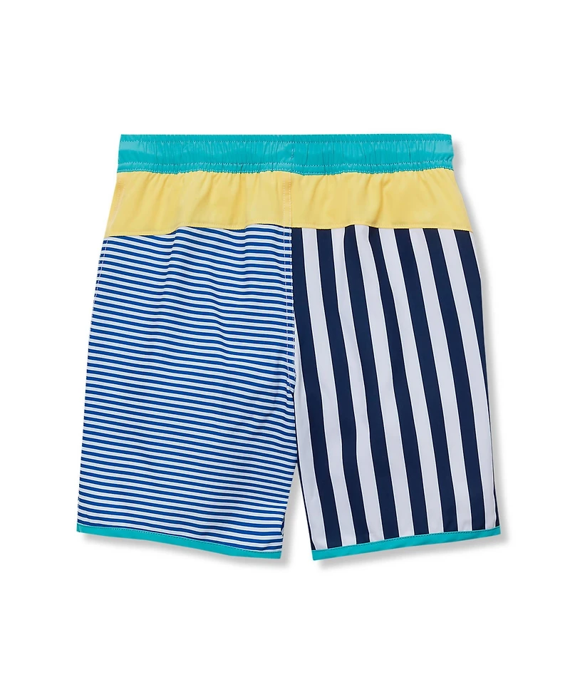 Lands' End Big Boys Husky Chlorine Resistant Stretch Hydroliner Sport Swim Trunks