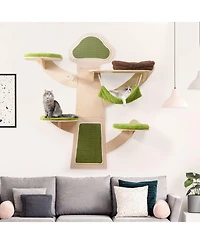 Cozito Cat Tower Wall-Mounted Shelves Furniture with Bed