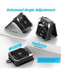 Gnuadz Camping Fan Solar Rechargeable Portable Outdoor Light 10000mAh