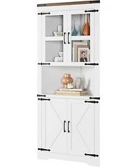 gaomon Farmhouse Corner Cabinet, Tall Corner Storage